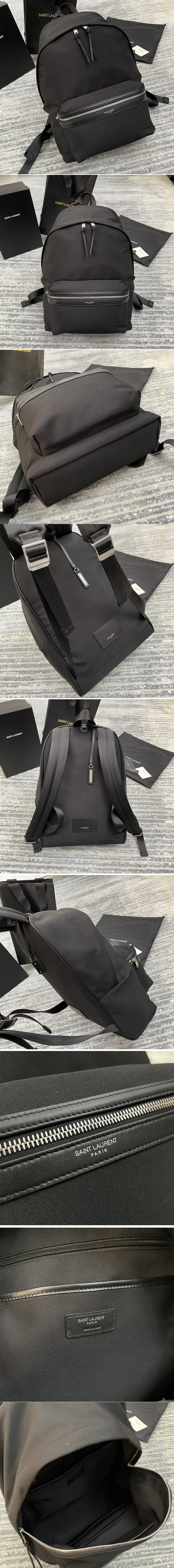 Replica Saint Laurent 559568 YSL CIT-E BACKPACK IN Black CANVAS