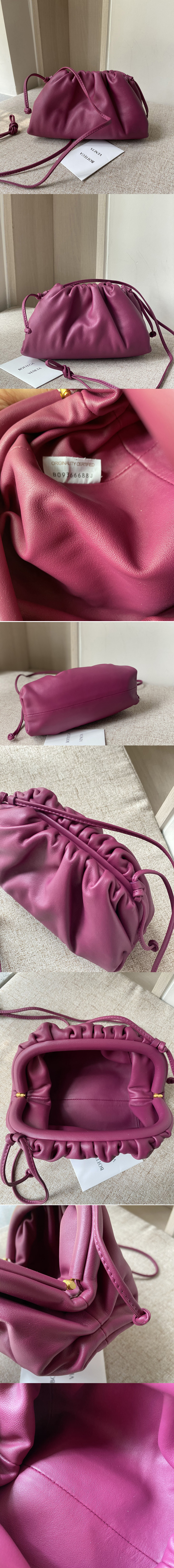 Replica Bottega Veneta 576227 pouch bag Soft voluminous clutch in Pink leather