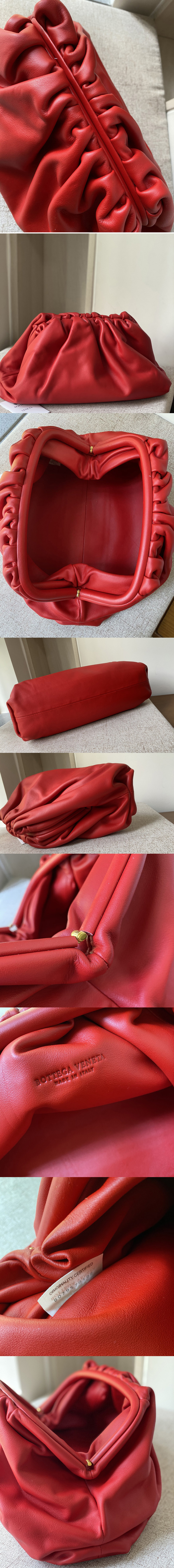 Replica Bottega Veneta 576227 pouch bag Soft oversize clutch in Red Nappa leather