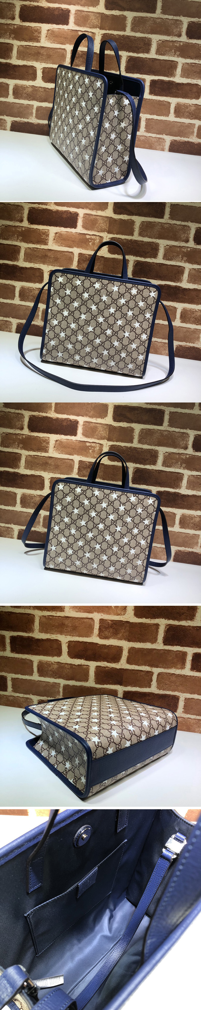 Replica Gucci 612992 Children's ladybug tote bag in GG Supreme canvas