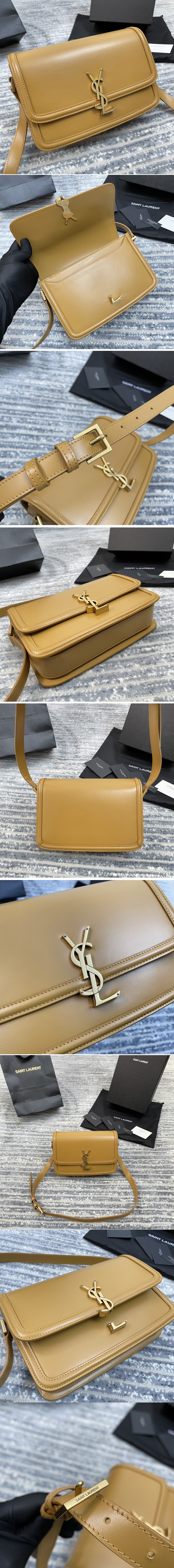 Replica Saint Laurent 634306 YSL SOLFERINO SMALL SATCHEL bag IN Natural Yellow Box Saint Laurent Leather