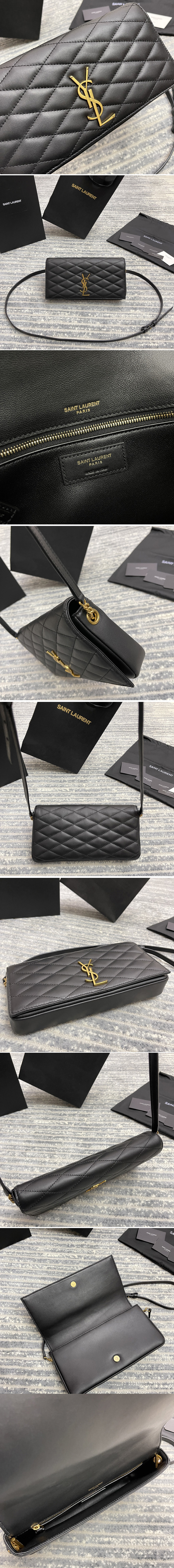 Replica Saint Laurent 676628 YSL KATE SUPPLE 99 bag IN Black QUILTED LAMBSKIN