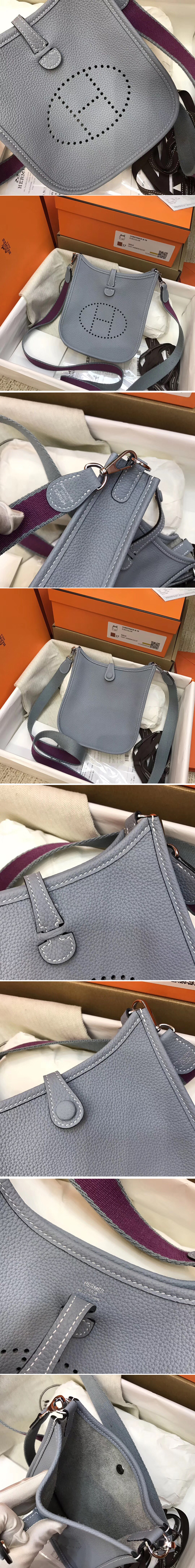 Replica Hermes Evelyne Mini Bag in Linen Togo Leather