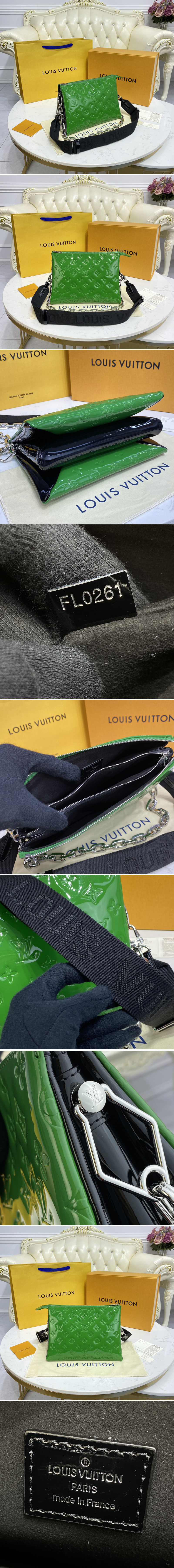 Replica Louis Vuitton M57790 LV Coussin PM handbag in Green Monogram Vernis