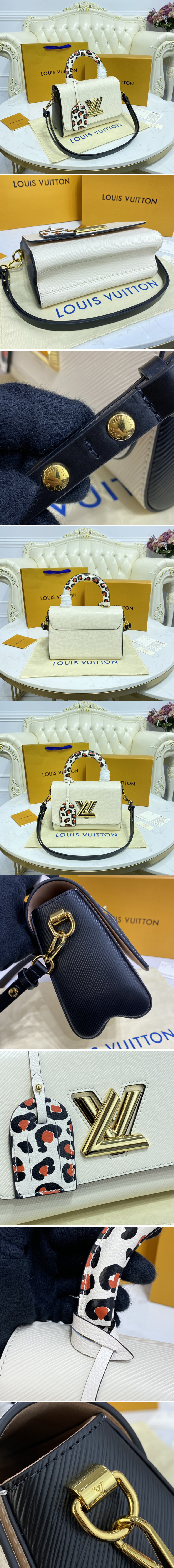 Replica Louis Vuitton M58546 LV Twist PM handbag in Quartz Epi leather