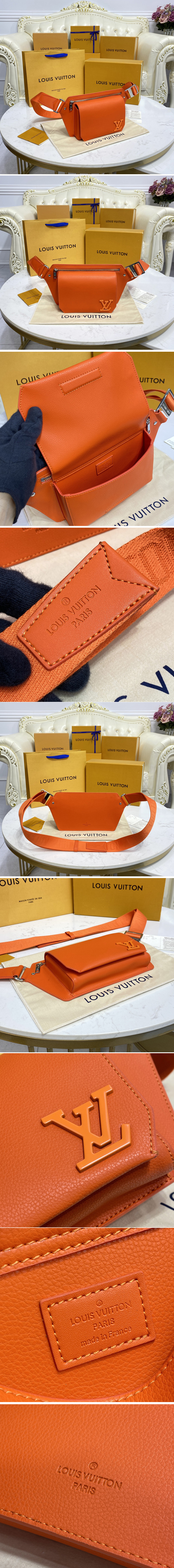 Replica Louis Vuitton M59625 LV Aerogram Slingbag in Orange Aerogram leather