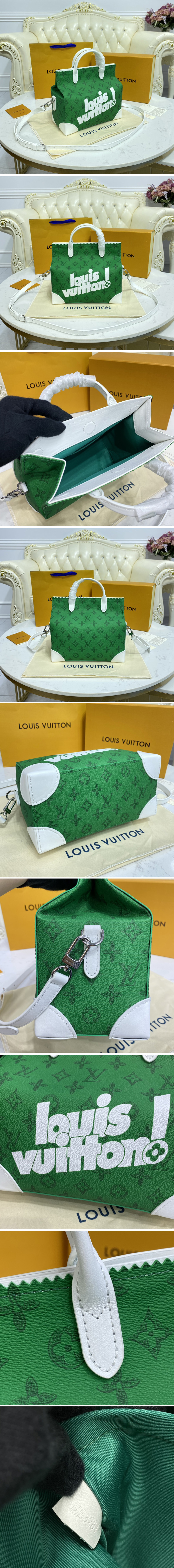 Replica Louis Vuitton M80815 LV Litter Bag in Green Vintage Monogram canvas