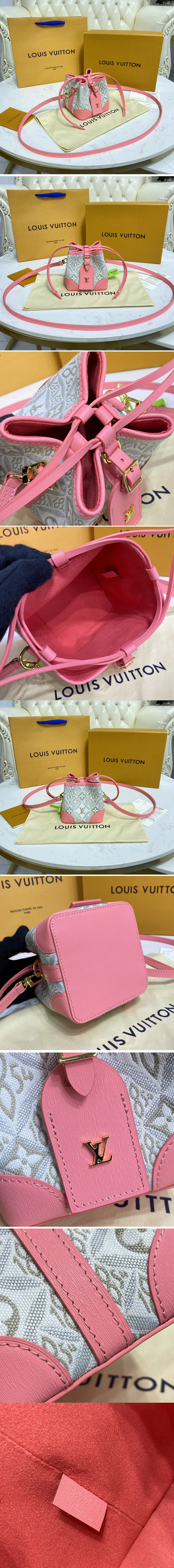 Replica Louis Vuitton M81112 LV Noé purse in Since 1854 jacquard canvas