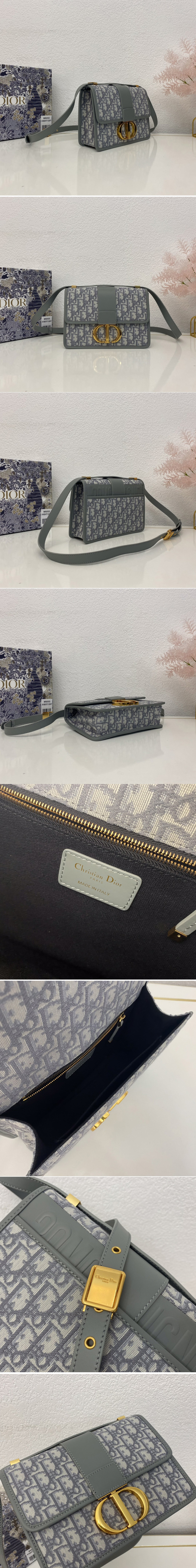 Replica Christian Dior M9203 Dior 30 Montaigne bag in Gray Dior Oblique Jacquard