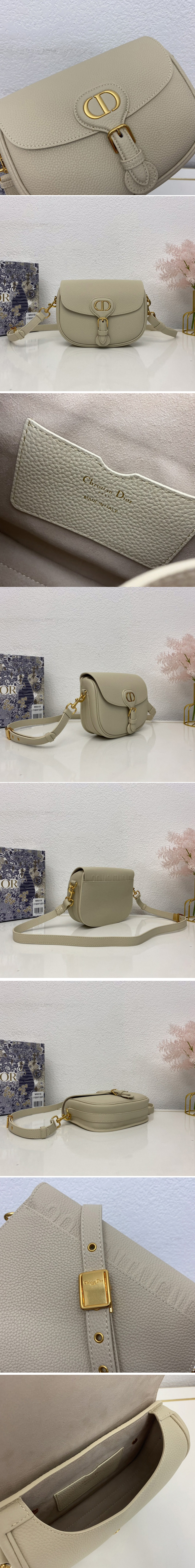 Replica Christian Dior M9319 Medium Dior Bobby Bag in Beige Box Calfskin