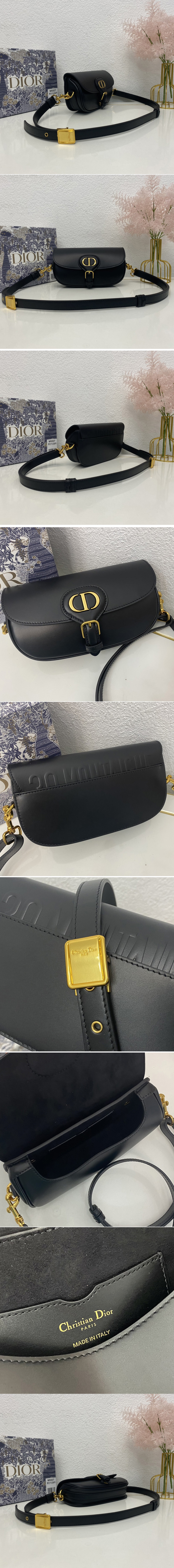 Replica Christian Dior M9327 Dior Bobby East-West bag in Black Box Calfskin