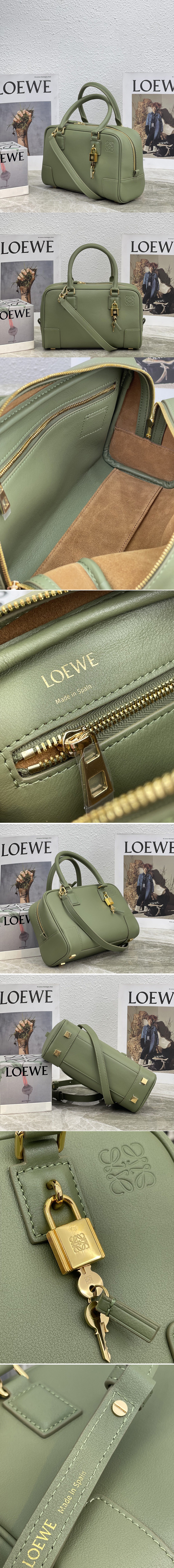 Replica Loewe Amazona 23 bag in Avocado Green nappa calfskin