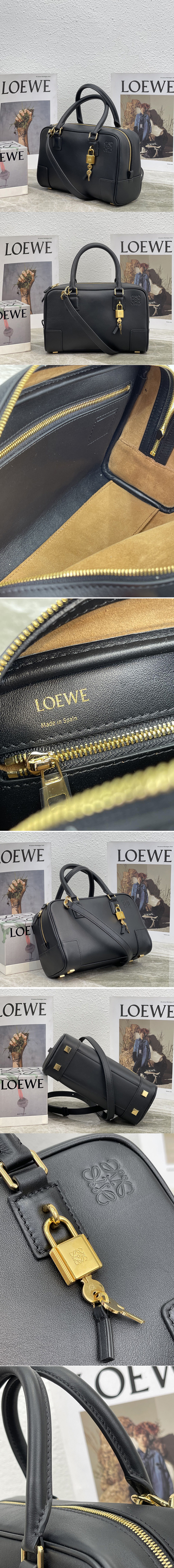 Replica Loewe Amazona 23 bag in Black nappa calfskin