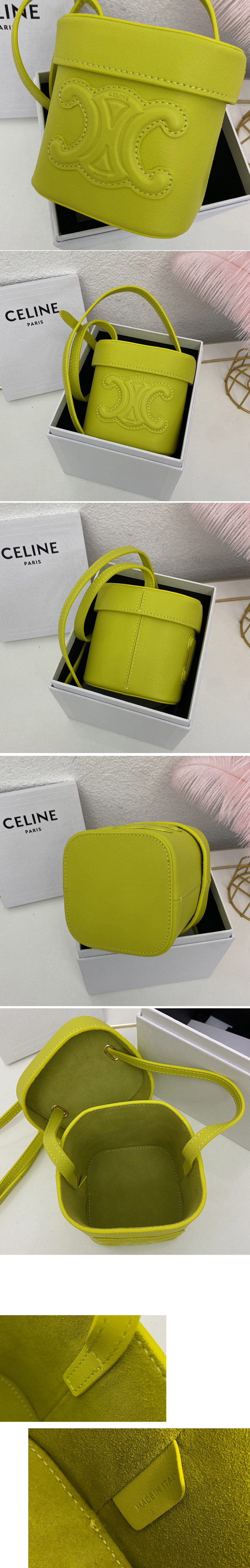 Replica Celine 199263 SMALL BOX CUIR TRIOMPHE Bag IN ANIS SMOOTH CALFSKIN