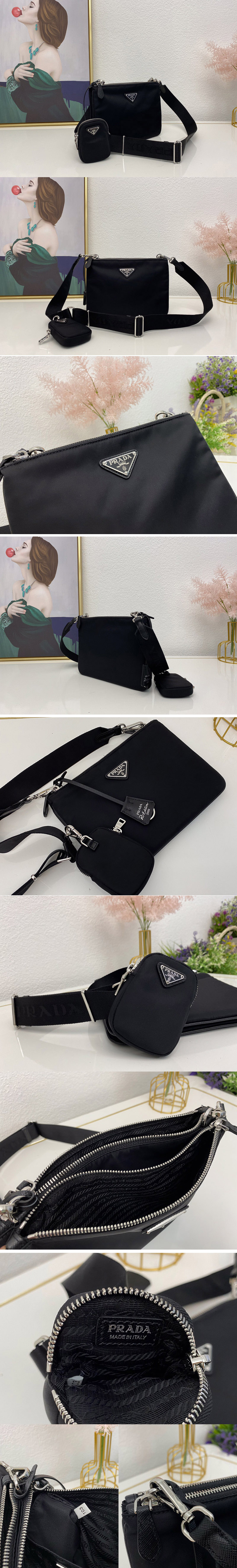 Replica Prada 1BH046 Re-Edition 2000 Re-Nylon shoulder bag in Black Nylon