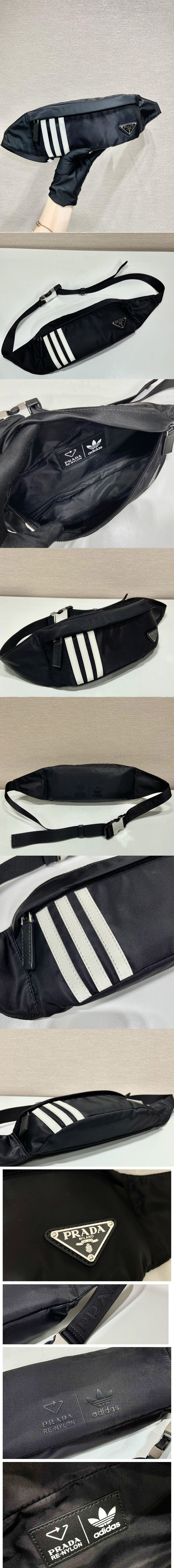 Replica Prada 2VL034 adidas for Prada Re-Nylon belt bag On Black Nylon