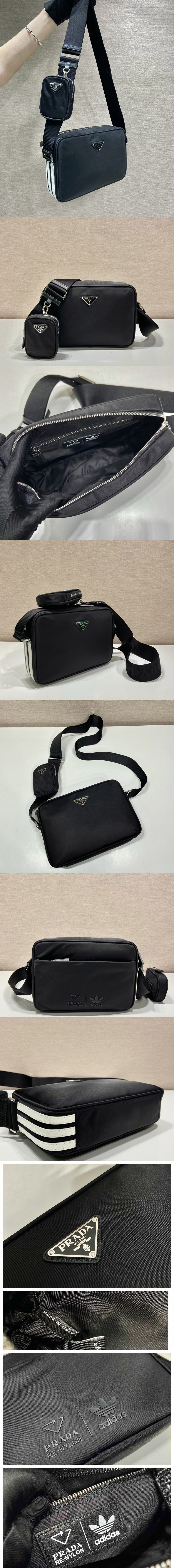 Replica Prada 2VH142 adidas for Prada Re-Nylon shoulder bag on Black Nylon