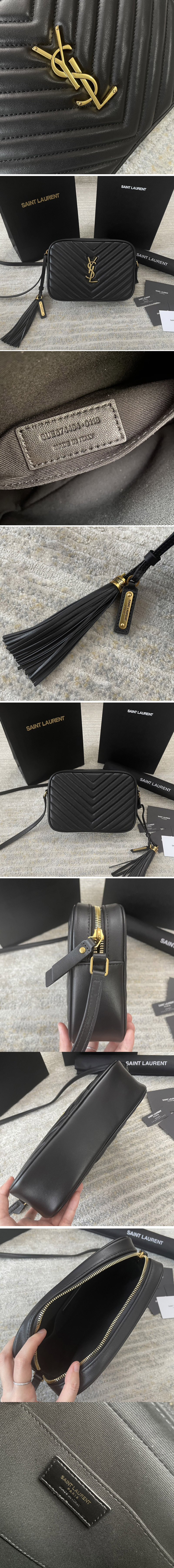 Replica Saint Laurent 612544 YSL LOU CAMERA BAG IN Black QUILTED LEATHER