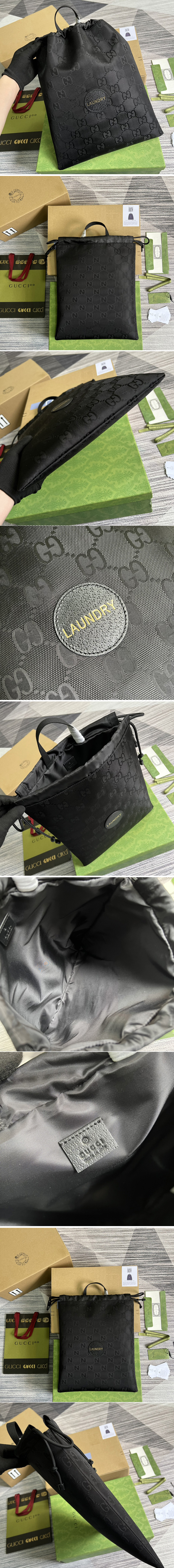 Replica Gucci 674247 Gucci Off The Grid laundry bag in Black GG nylon