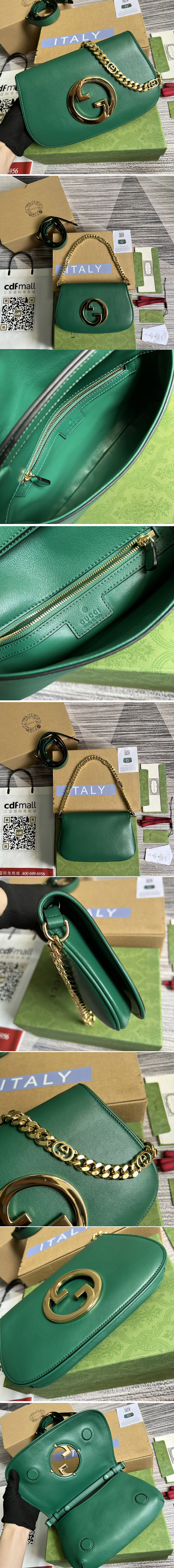 Replica Gucci 699268 Gucci Blondie shoulder bag in Green leather