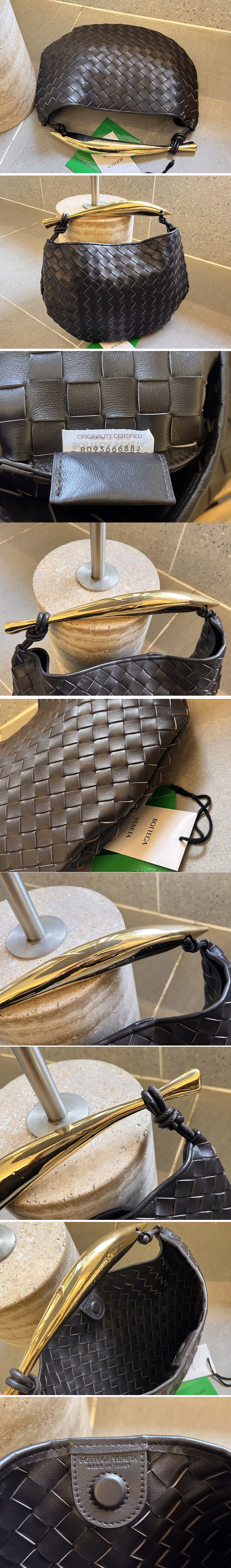 Replica Bottega Veneta 716082 Sardine Bag in Black intrecciato leather