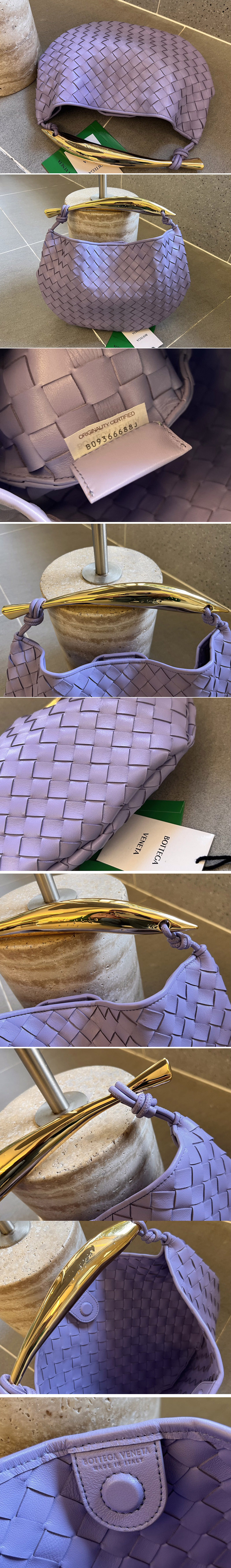 Replica Bottega Veneta 716082 Sardine Bag in Purple intrecciato leather