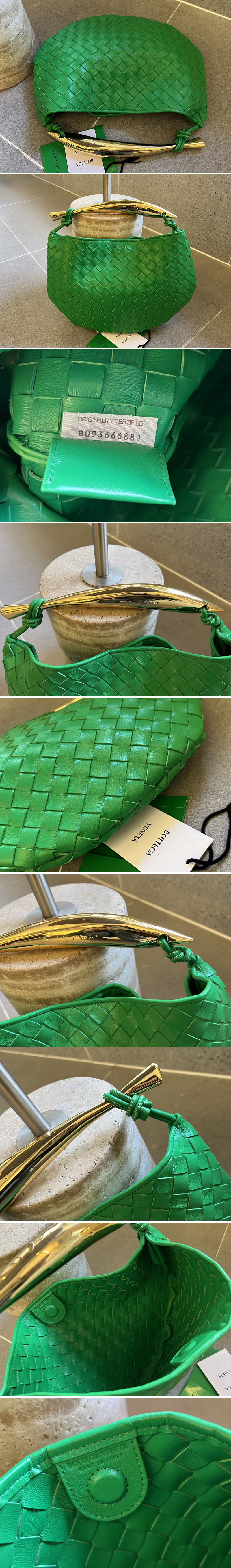 Replica Bottega Veneta 716082 Sardine Bag in Green intrecciato leather