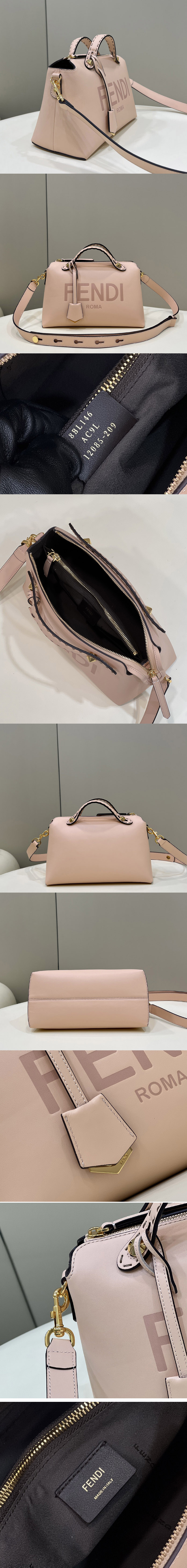 Replica Fendi 8BL145 By The Way Mini small Boston bag in Pink leather