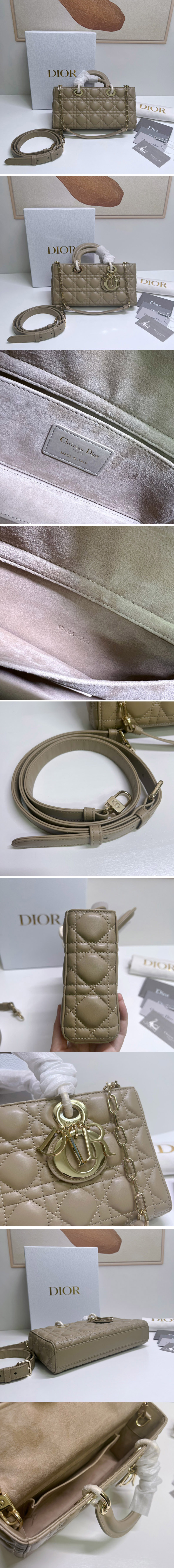 Replica Christian Dior M0540 Lady D-Joy bag in Khaki Cannage Lambskin