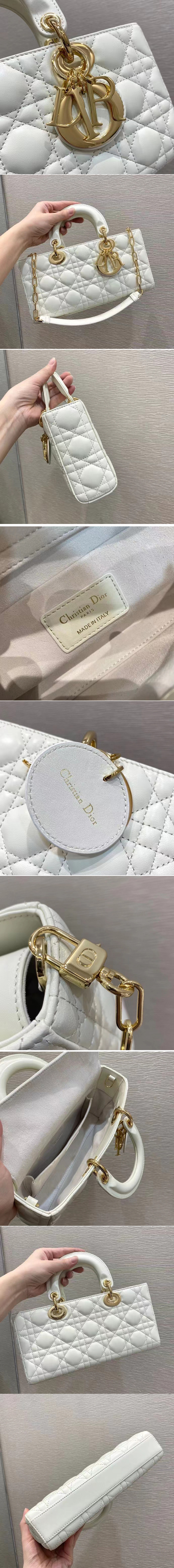 Replica Christian Dior M0540 Lady D-Joy bag in White Cannage Lambskin