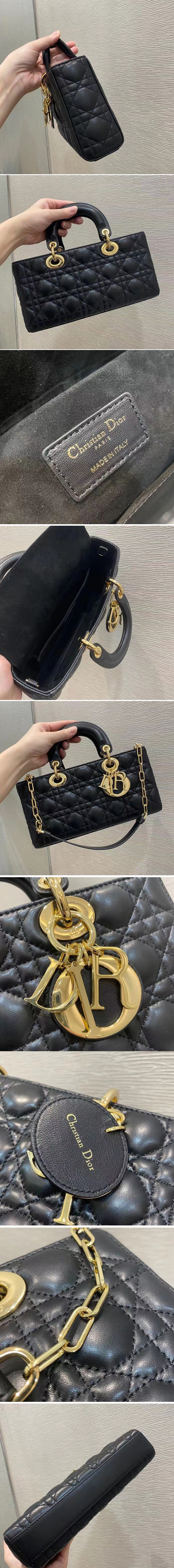 Replica Christian Dior M0540 Lady D-Joy bag in Black Cannage Lambskin