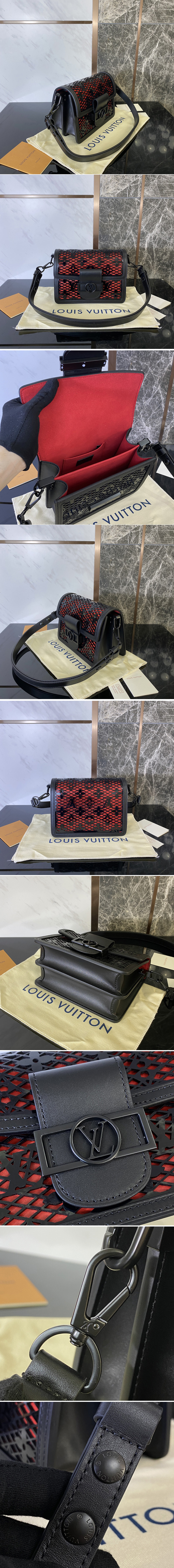 Replica Louis Vuitton M20359 LV Dauphine Mini handbag on Black Patent calfskin