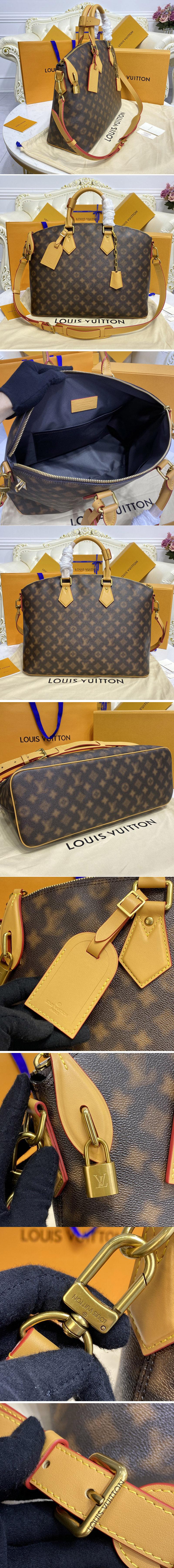 Replica Louis Vuitton M46240 LV Lock It tote bag in Blurry Monogram coated canvas