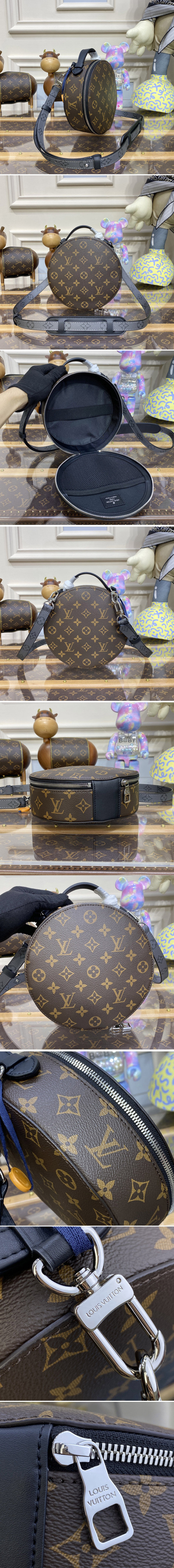 Replica Louis Vuitton M46273 LV Audio Case in Monogram Macassar coated canvas