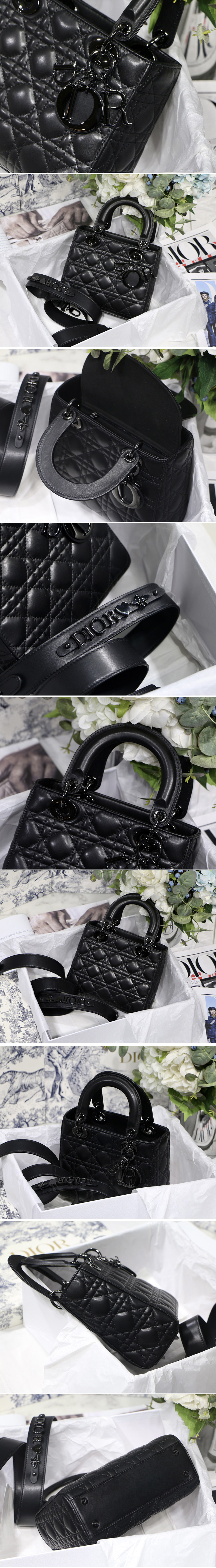 Replica Christian Dior M0538 Small Lady Dior My ABCDior bag on Black Cannage Lambskin