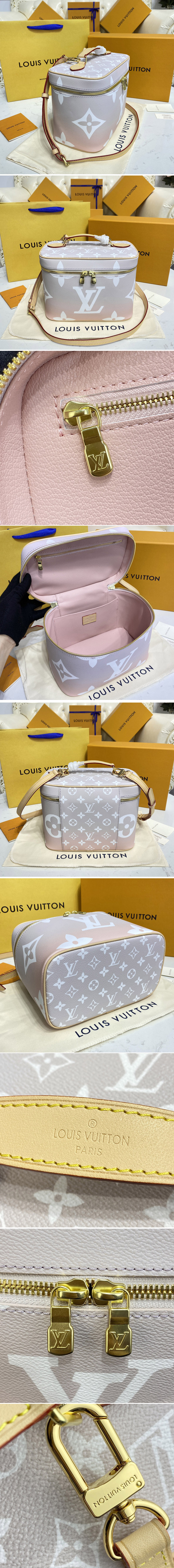 Replica Louis Vuitton M80357 LV Nice BB toiletries bag in Beige Monogram coated canvas