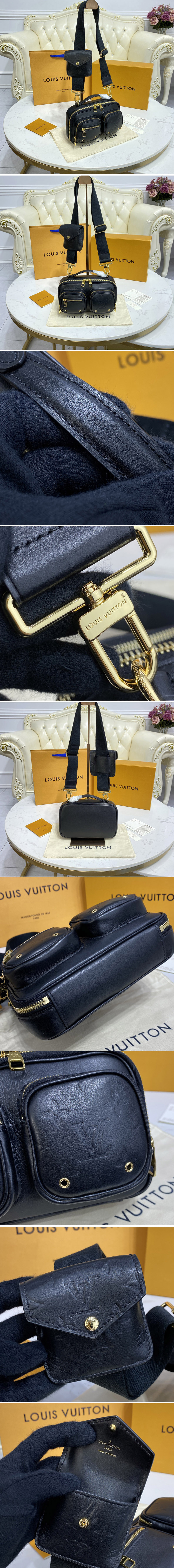 Replica Louis Vuitton M80450 LV Utility Crossbody bag is Black Calfskin leather