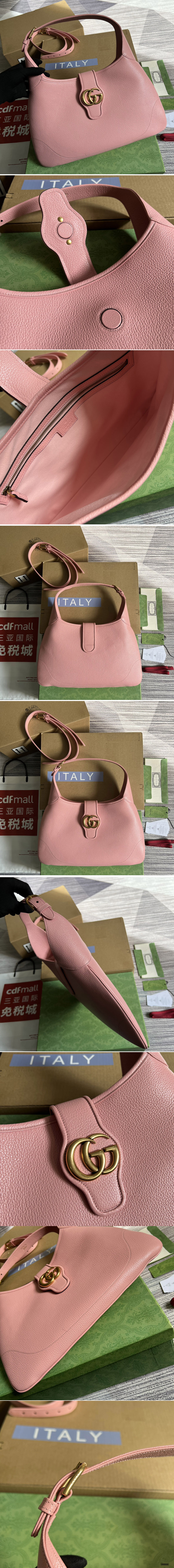 Replica Gucci ‎726274 Aphrodite medium shoulder bag in Pink soft leather