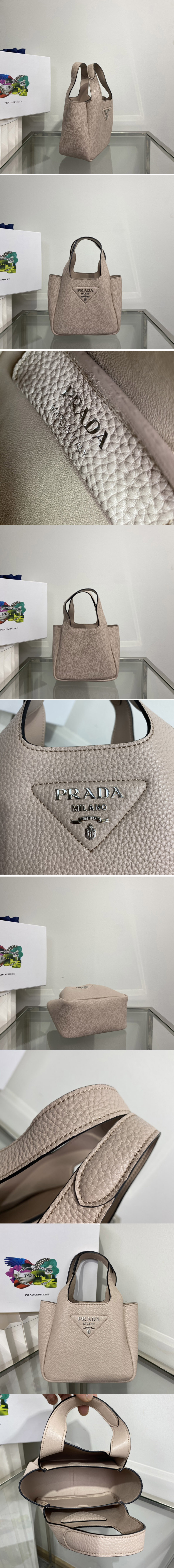 Replica Prada 1BA349 Leather mini bag in Beige Togo Leather