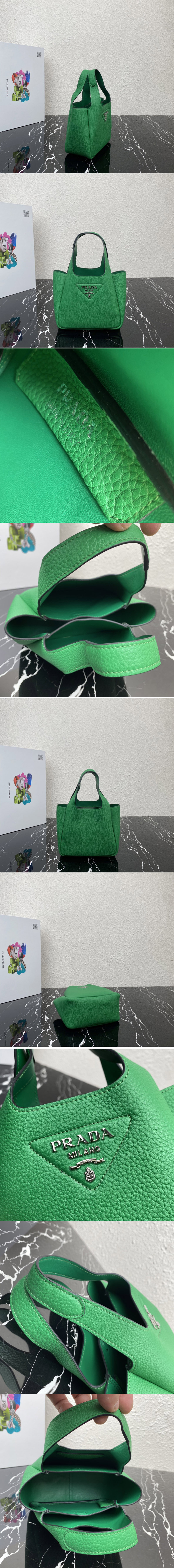 Replica Prada 1BA349 Leather mini bag in Green Togo Leather