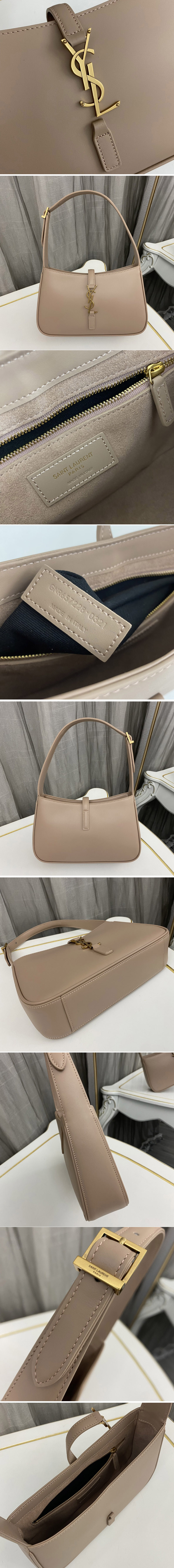 Replica Saint Laurent 657228 YSL LE 5 À 7 Bag IN Sand SHINY LEATHER