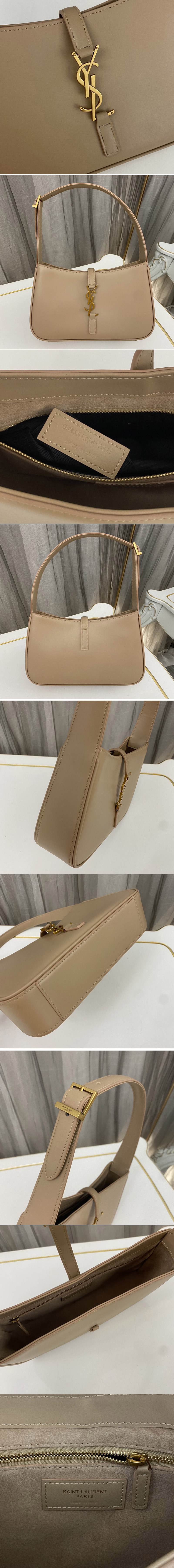 Replica Saint Laurent 657228 YSL LE 5 À 7 Bag IN Apricot SHINY LEATHER