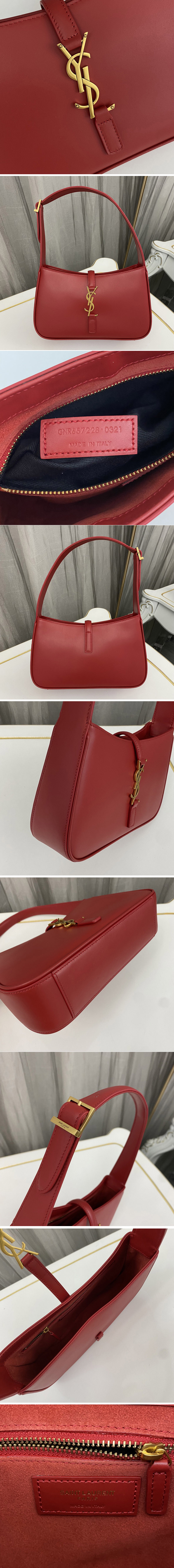 Replica Saint Laurent 657228 YSL LE 5 À 7 Bag IN Red SHINY LEATHER