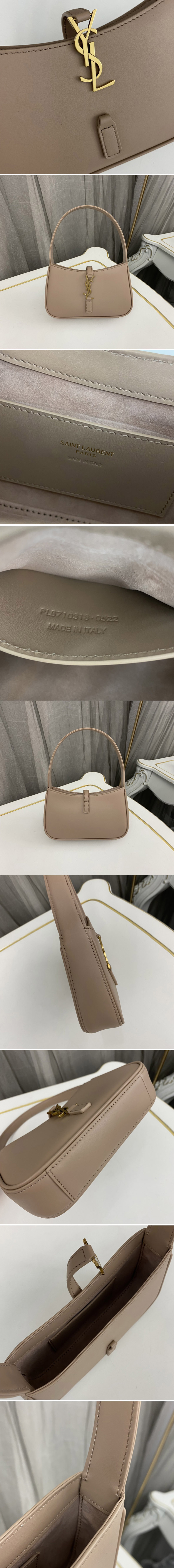 Replica Saint Laurent 710318 YSL LE 5 À 7 MINI IN SATIN Bag in Pink Leather