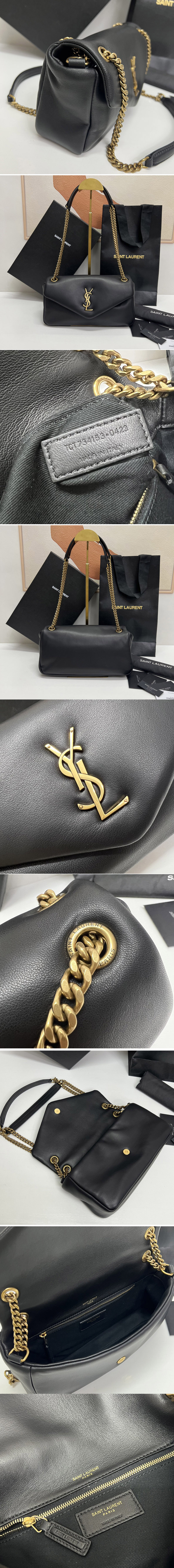 Replica Saint Laurent 734153 CALYPSO Bag IN Black LAMBSKIN