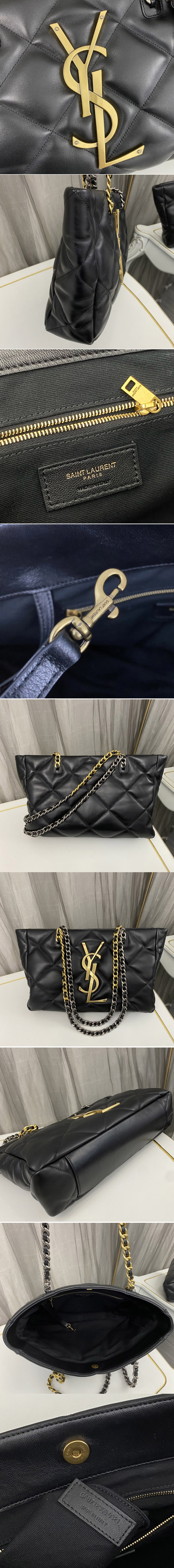 Replica Saint Laurent 713268 Leather bag in Black Leather