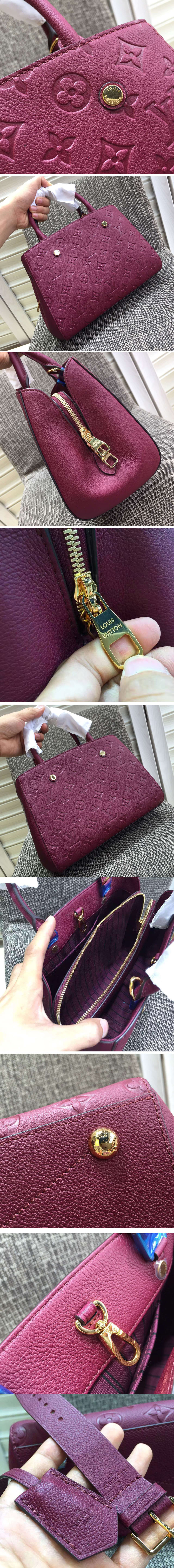 Replica Louis Vuitton M41048 Montaigne MM Emp Bags Purple