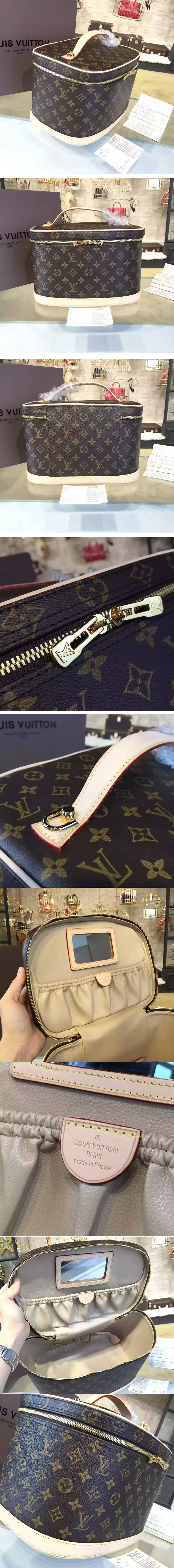 Replica Louis Vuitton LV M47280 Monogram Nice Beauty Case 