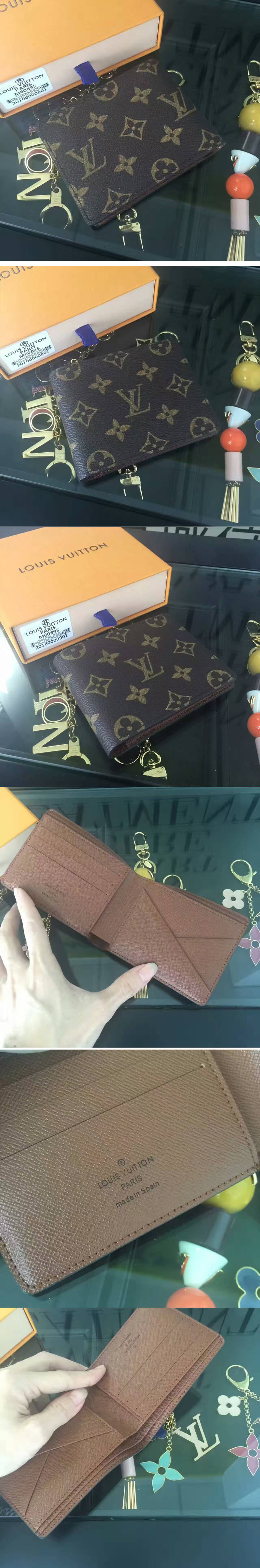 Replica Louis Vuitton M60895 Monogram Canvas Multiple Wallet 