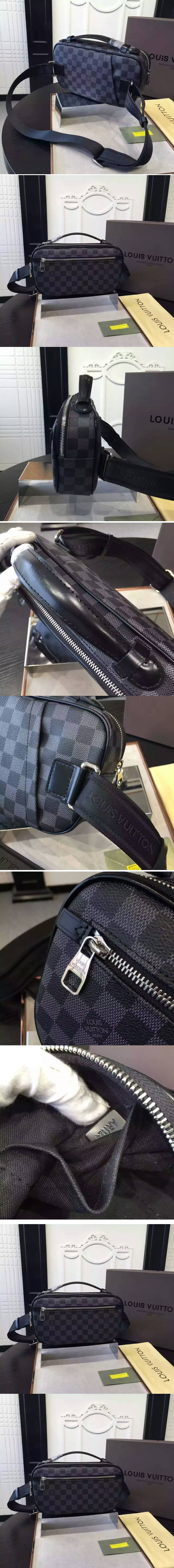 Replica Louis Vuitton N41289 Damier Graphite Ambler Hand bags & Body Bag 